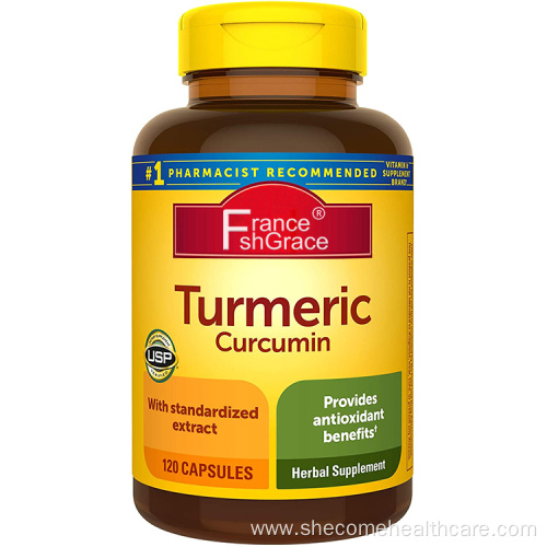 Turmeric Supplement Antioxidant Support Curcumin Capsules